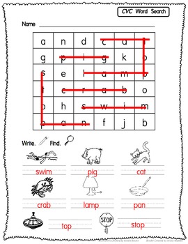 short vowel sounds word search by kristin boone tpt