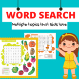 CVC Word Search Activity / Multiple topics for Kindergarte