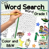 CVC Word Search Puzzle Short Vowels Phonics Worksheet for 