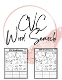 CVC Word Search, Short Vowel, Activity Worksheet