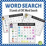 CVC Word Search - Three Levels