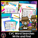 CVC Word Searches  - Write and Find CVC Words