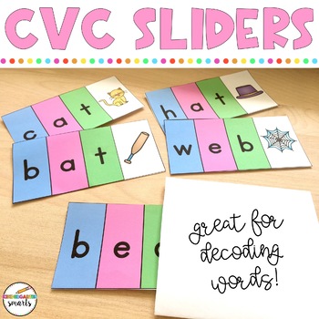Preview of CVC Word Sliders: decoding CVC words