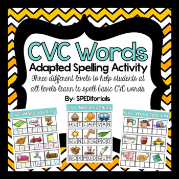 Preview of CVC Word Spelling Adapted Activity