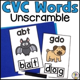 CVC Words Unscramble Activity - Segmenting, Blending, Writ