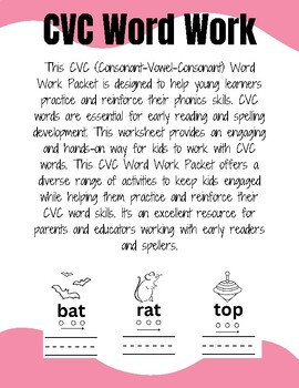 Preview of CVC Word Work