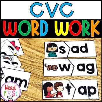 Preview of CVC Short Vowels Phonics Activities Word Work Literacy Center SOR