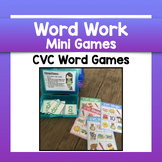 CVC Word Work Mini Games for Kindergarten and First Grade