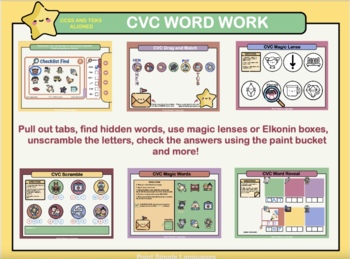 Preview of CVC Word Work Sample 2 (ActivInspire Flipchart)