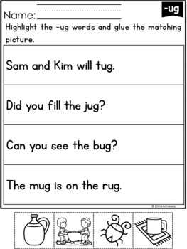 cvc words worksheets and activities short u word work by