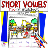 CVC Words with Short Vowels - Phonics Worksheets