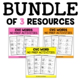 CVC Word Worksheets Bundle