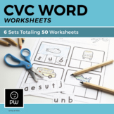 CVC Word Worksheets - Identify Beginning, Middle, and End Sounds