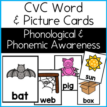 Preview of CVC Word and Picture Cards FREE