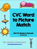 CVC Word to Picture Match by Autism Classroom | CVC Activities | CVC Words