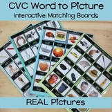 CVC Word to Picture Match with REAL Pictures