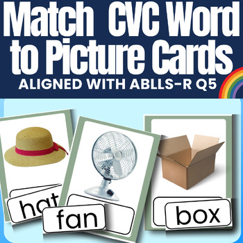 Preview of CVC Word to Picture Matching Photo Cards Aligned with ABLLS-R Q5