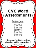 CVC Words Assessment Passages