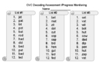 CVC Words Assessment or Progress Monitoring Tool