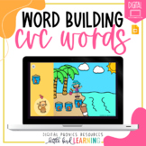 CVC Words - Beach Day Digital Word Building | Distance Lea