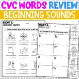 CVC Words Beginning Sounds - Initial Consonants - Review C