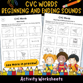 CVC Words Beginning and Ending Sounds Activity Worksheets