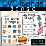 CVC Bingo Game Short Vowel Words