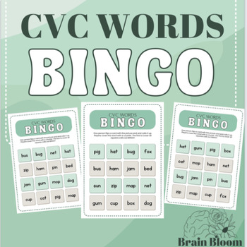 Preview of CVC Words Bingo Short Vowel | Phonics Game | Speech Language