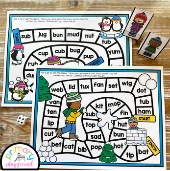 CVC Words Board Games Bundle by Primary Playground | TPT