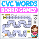 CVC Words Board Games - Read & Spell CVC Words - Fun Print