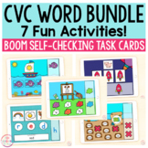 CVC Words Bundle | 7 Activities | Boom Cards™ | Digital Ta