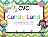 CVC Words Candy Land  blending Short Vowel Word families Game
