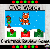 CVC Words Christmas Review Game (No-Prep)