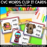 CVC Words Clip It Cards Hands-on Phonics Activity