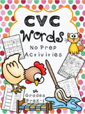 CVC Word Work  - A Beginning Phonics Cut and Paste Pack