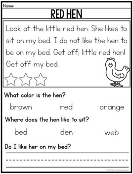 Reading Comprehension Worksheets - Let's Make CVC Words With Short A