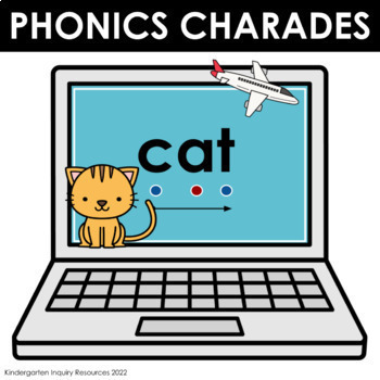 Preview of CVC Words Decodable Phonics Charades | Digital Reading & Drama Game