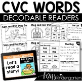 CVC Words Decodable Readers Kindergarten Small Group Readi