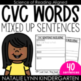 CVC Words Decodable Sentences Cut and Glue Mixed Up Senten