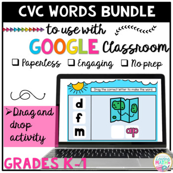 Preview of CVC Words Digital BUNDLE for Google Classroom