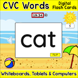 Digital CVC Words Flash Cards for SmartBoards, iPad, Chrom