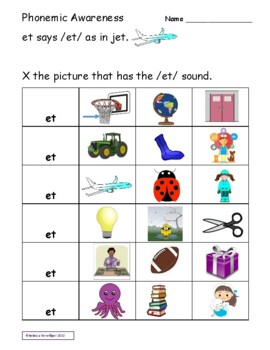 CVC Words - ET Word Family - Printable, Easel, Audio by Rebecca's ...