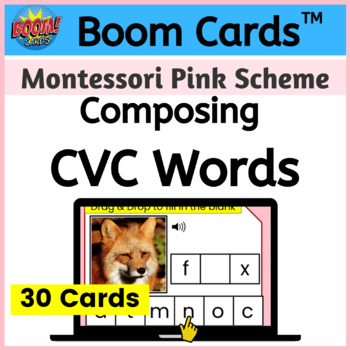 Preview of CVC Words - Fill in the Blanks - Boom Cards
