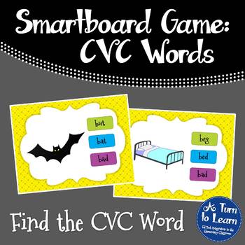 Preview of CVC Words: Find the CVC Word Game (Smartboard/Promethean Board)