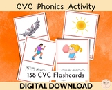 CVC Words Flashcards for Kindergarten, CVC Word Builder, T
