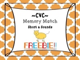 CVC Words: Free Short a Memory Match