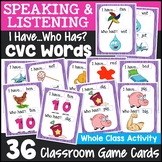CVC I Have Who Has Words Game {Kindergarten CVC Games}