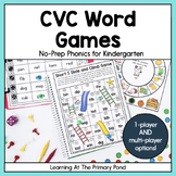 CVC Word Games: Kindergarten No-Prep Phonics | SOR aligned