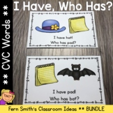 CVC Words with Middle Vowel Sounds I Have Who Has Card Gam