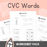 CVC Words – K, 1st Grade Phonics & Sounding Out Words Worksheets